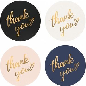 100 Thank You Stickers 1.5”
